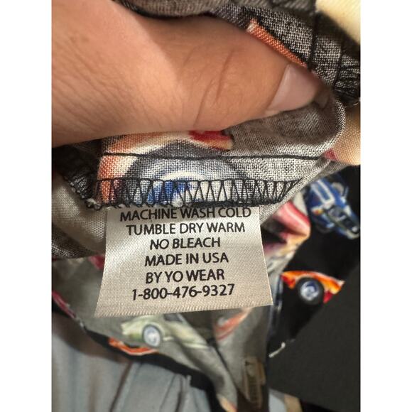 Max Boxxer Short Sleeve Button Up Muscle Cars Hot Rod Shirt Black Men's Large - Picture 4 of 8